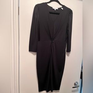 Black Front Knotted Dress